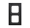 Рамка 2-постовая, серия Axcent, металл, цвет матовый черный - фото 118224
