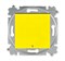 Переключатель одноклавишный с подсветкой ABB Levit ориентационная жёлтый / дымчатый чёрный - фото 118262