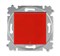 Переключатель одноклавишный с подсветкой ABB Levit ориентационная красный / дымчатый чёрный - фото 118263