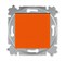Выключатель одноклавишный ABB Levit оранжевый / дымчатый чёрный - фото 118474