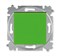 Переключатель кнопочный одноклавишный ABB Levit зелёный / дымчатый чёрный - фото 118528