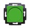Светорегулятор ABB Levit поворотно-нажимной 60-600 Вт R зелёный / дымчатый чёрный - фото 119092