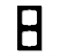 Рамка 2-постовая, серия Future Linear, цвет чёрный бархат - фото 124676