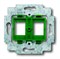 Суппорт для 2-х разъемов R&M разъёмов  AVAYA, AT&T / Lucent technologies, Giga Speed, PowerSUM, MGS 300 BH-xx, с зелёным цоколем, бе - фото 124957