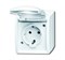 Розетка SCHUKO 16А 250В IP44 для открытого монтажа, серия ocean, цвет альпийский белый - фото 129722