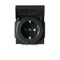 Розетка Shuko 16А 230В IP21/44 с крышкой, Impressivo, антрацит - фото 137600