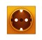 Накладка для розетки SCHUKO, серия SKY, цвет оранжевый - фото 137679