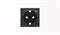 Накладка для розетки SCHUKO с линзой для контрольной подсветки, серия SKY, цвет чёрный барх. - фото 137691