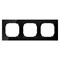 Рамка 3-постовая, серия SKY, цвет стекло чёрное - фото 137940