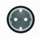 Накладка для розетки SCHUKO с плоской поверхностью, серия SKY Moon, кольцо чёрное стекло - фото 137961