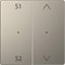 MERTEN D-Life PlusLink КЛАВИША 2-ная с S1/S2, вх/вз, НИКЕЛЬ, SD - фото 153203