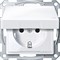 MERTEN МЕХАНИЗМ розетки с крышкой з/шт IP44, АКТИВНЫЙ БЕЛЫЙ, QF SM - фото 154802