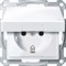 MERTEN МЕХАНИЗМ розетки с крышкой з/шт IP44, АКТИВНЫЙ БЕЛЫЙ, QF SM - фото 154804