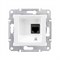 SEDNA РОЗЕТКА КОМПЬЮТЕРНАЯ RJ45, одиночная, кат. 5е, неэкр. UTP, БЕЛЫЙ - фото 162397