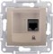 SEDNA РОЗЕТКА КОМПЬЮТЕРНАЯ RJ45, одиночная, кат. 5е, неэкр. UTP, ТИТАН - фото 162409