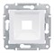 SEDNA АДАПТЕР для 1 коннектора RJ45, RDM, кат. 5e, кат. 6, UTP, БЕЛЫЙ - фото 162424
