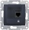 SEDNA РОЗЕТКА КОМПЬЮТЕРНАЯ RJ45, одиночная, кат. 5е, экр. STP, ГРАФИТ - фото 162499