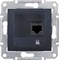 SEDNA РОЗЕТКА КОМПЬЮТЕРНАЯ RJ45, одиночная, кат. 5е, экр. STP, ГРАФИТ - фото 162500