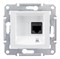 SEDNA РОЗЕТКА КОМПЬЮТЕРНАЯ RJ45, одиночная, кат. 6, неэкр. UTP, БЕЛЫЙ - фото 162522
