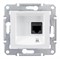 SEDNA РОЗЕТКА КОМПЬЮТЕРНАЯ RJ45, одиночная, кат. 6, неэкр. UTP, БЕЛЫЙ - фото 162524