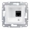 SEDNA РОЗЕТКА КОМПЬЮТЕРНАЯ RJ45, одиночная, кат. 6, неэкр. UTP, БЕЛЫЙ - фото 162525