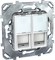 UNICA РОЗЕТКА компьютерная, RJ45, двойная, с полем для надписи, кат. 6, БЕЛЫЙ - фото 163632