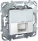 UNICA РОЗЕТКА компьютерная, RJ45, одиночная, с полем для надписи, кат. 6, БЕЛЫЙ - фото 163712