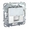 UNICA РОЗЕТКА компьютерная, RJ45, одиночная, с полем для надписи, кат. 6, БЕЛЫЙ - фото 163713