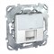 UNICA РОЗЕТКА компьютерная, RJ45, одиночная, с полем для надписи, кат. 6, БЕЛЫЙ - фото 163715