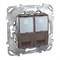 UNICA TOP РОЗЕТКА компьют., RJ45, двойная, кат. 6, с полем для надп., ГРАФИТ - фото 166450