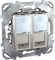 UNICA TOP РОЗЕТКА компьют., RJ45, двойная, кат. 6, с полем для надп., АЛЮМИНИЙ - фото 166454