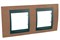 UNICA TOP РАМКА 2-постовая, горизонтальная, ГРАФИТ/ВИШНЯ - фото 167040