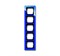 Рамка 5-постовая, серия axcent, цвет синий - фото 94916