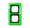 Рамка 2-постовая, серия axcent, цвет зелёный - фото 94926