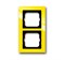 Рамка 2-постовая, серия axcent, цвет жёлтый - фото 95021