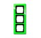 Рамка 3-постовая, серия axcent, цвет зелёный - фото 95067